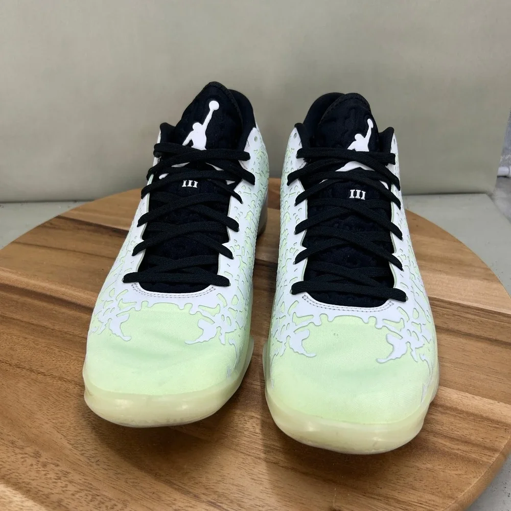 Jordan Zion 3 Shock The World White Black Green DR0675-110 Mens Size 13 Sneaker